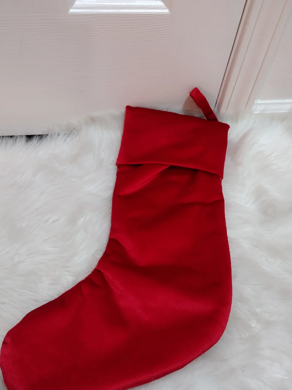 Target Red Holiday Stocking with Gold Sequin Bows